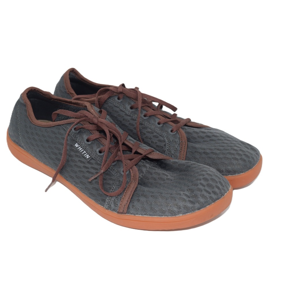 Whitin Barefoot Shoes Mens 45 Grey Brown Minimalist Zero Drop Sneakers W75V2 Exc